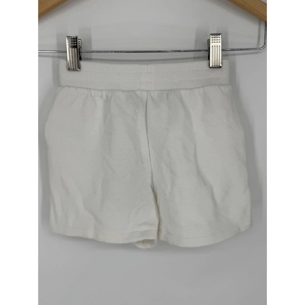 NWT Polo Ralph Lauren Kids Size 5 Sweat Shorts White Fleece Black Pony M8